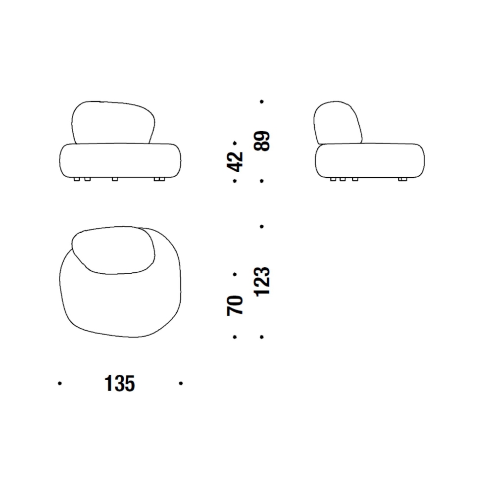 Lace, Pouf Piccolo & mobili designer