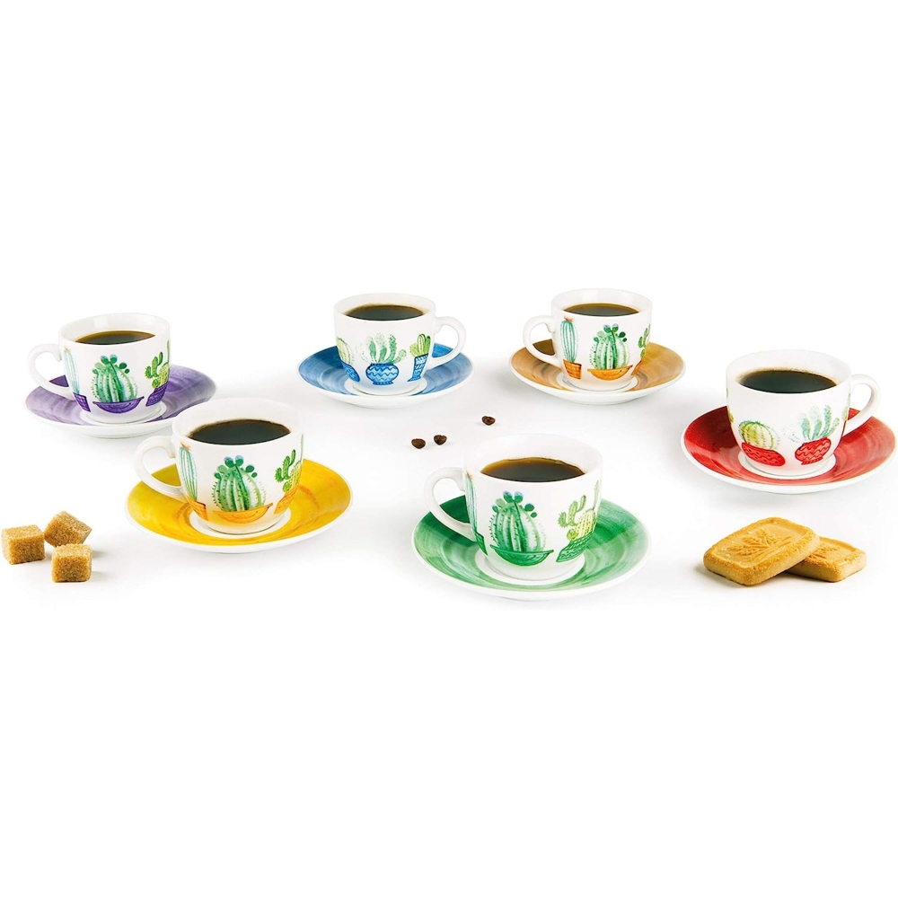 Excelsa Mug tazze latte ETNIKA ml 275 set 6 pz assortita