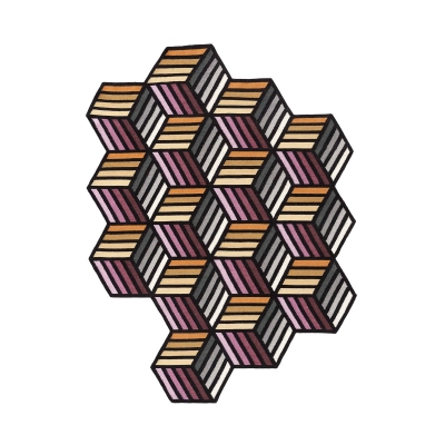 Gan Parquet Hexagon rug cm....