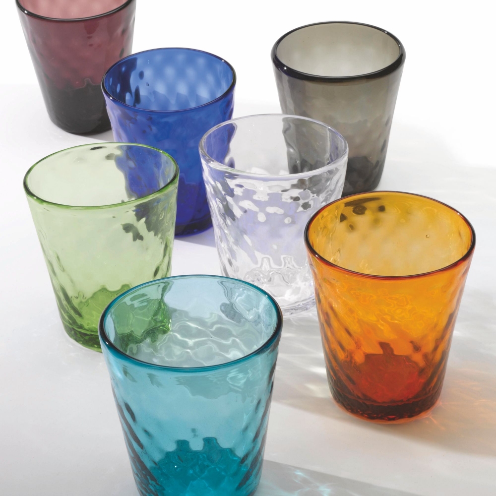 Zafferano - Bilia set 6 bicchiere acqua multicolore 44cl